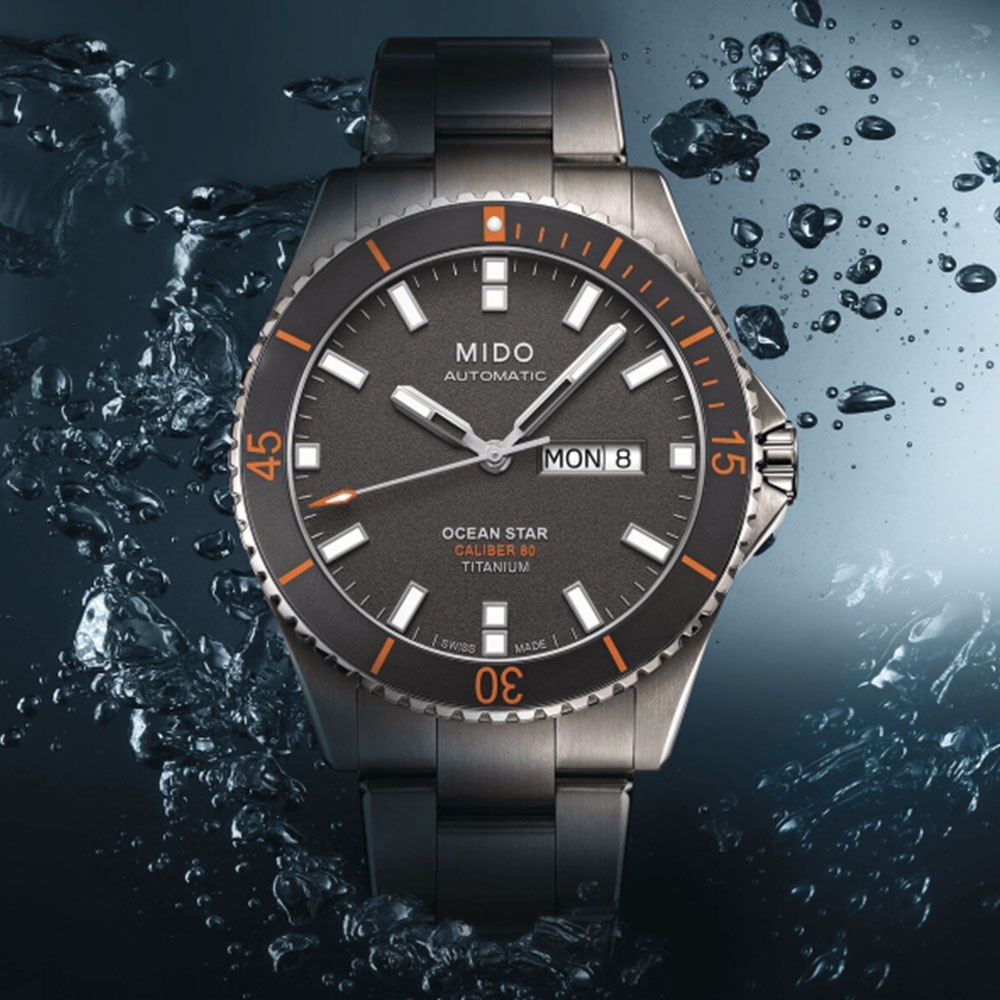 MIDO美度 官方授權經銷商M3 OCEAN STAR海洋之星 鈦金屬潛水機械腕錶 42.5mm/M0264304406100