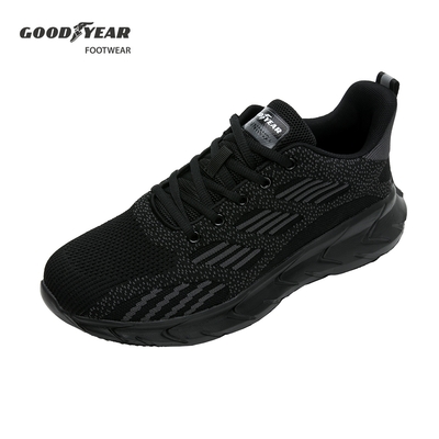 【GOODYEAR 固特異】輕量透氣慢跑鞋/男 緩震 防臭鞋墊 運動 健走 黑(GAMR23230)