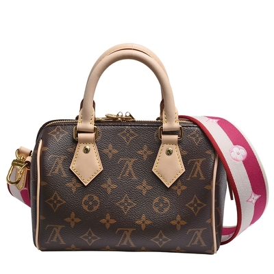 LV M45948經典SPEEDY BANDOULIÈRE 20手提/斜背波士頓包(桃紅色)