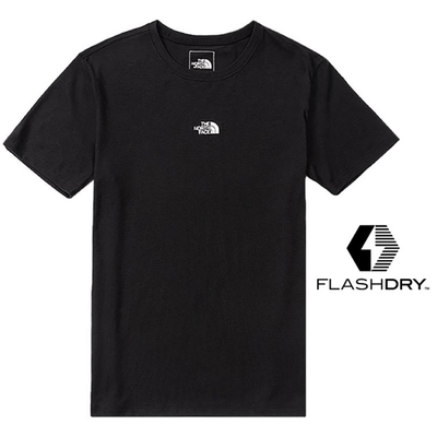 The North Face 女款 FlashDry 短袖圓領吸濕排汗衣(亞洲版型).運動T恤_黑 N