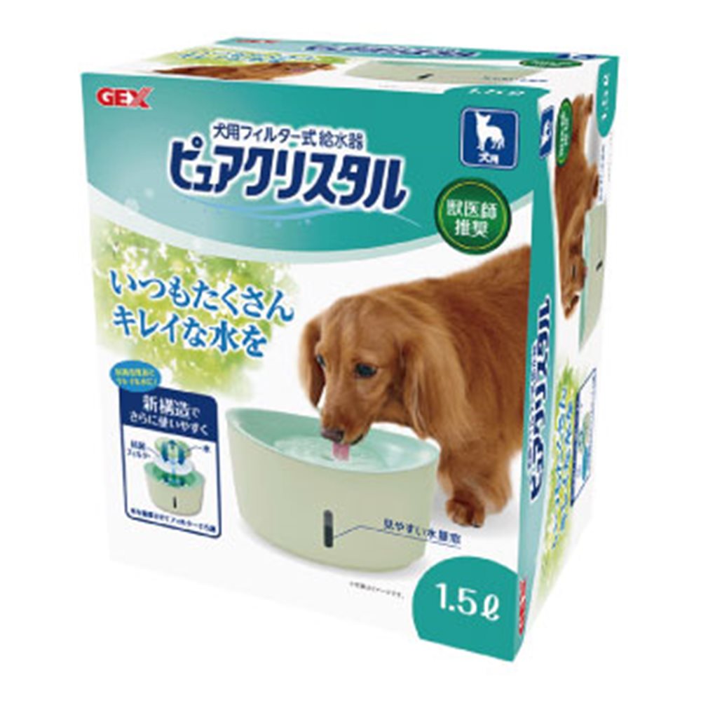 GEX 視窗型 犬用淨水飲水器 1.5L【57270】