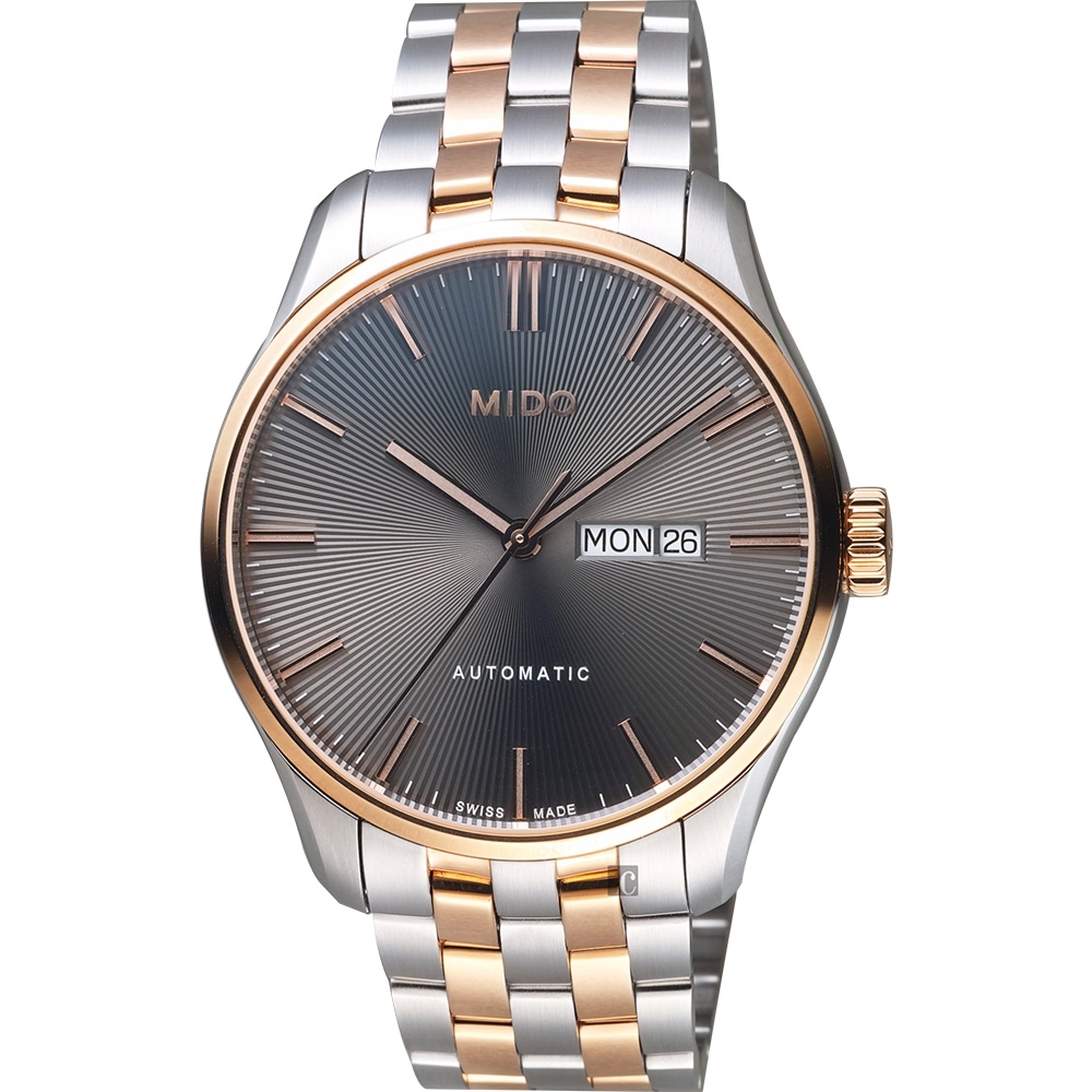 MIDO 美度 官方授權 Belluna Gent 經典日期機械錶 迎春好禮-42mm M0246302206100