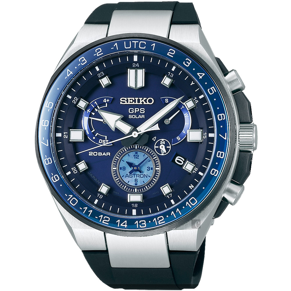 SEIKO精工 ASTRON 8X53 雙時區鈦GPS衛星定位手錶(SSE167J1)