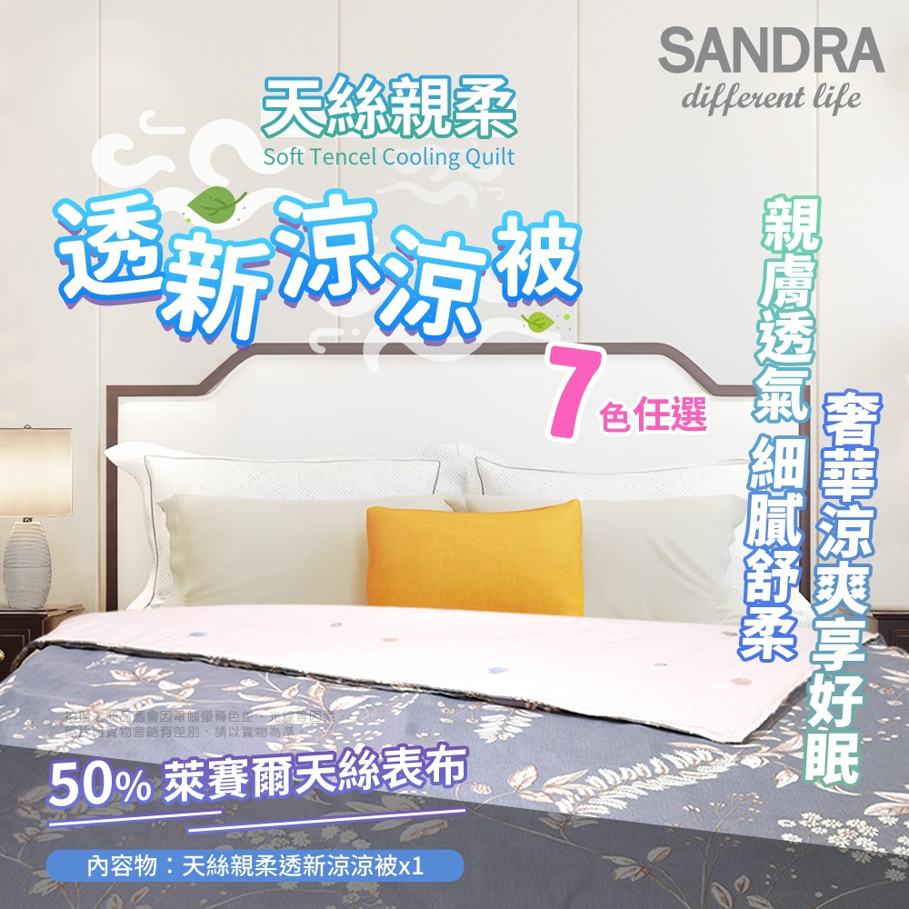 【Sandra仙朵拉】台灣製 天絲親柔透新涼涼被 7款任選(150x195cm/涼被/空調被)