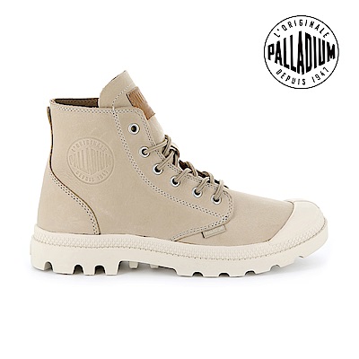 Palladium Pampa HI LTH UL經典皮革靴-男-米白