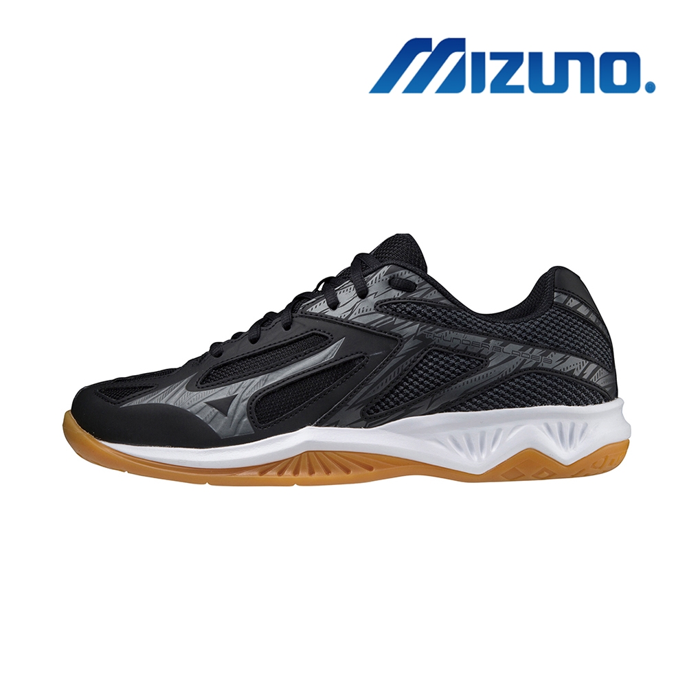 【MIZUNO 美津濃】THUNDER BLADE 3 排球鞋 黑+灰 楦頭2.5E 步伐穩定 避震(V1GA217006)