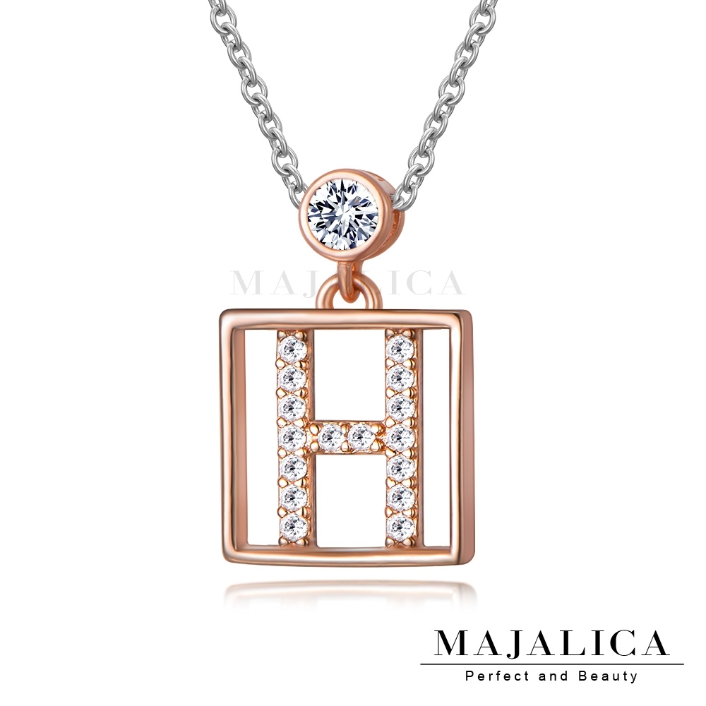 Majalica925純銀精緻鎖骨短鍊女項鍊點晶系列