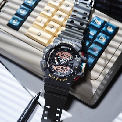 CASIO 卡西歐 G-SHOCK 復古色彩雙顯手錶 送禮首選 GA-400PC-8A