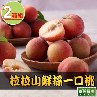 【享吃鮮果】拉拉山鮮採一口桃2箱(1.2kg±4.5%/箱)