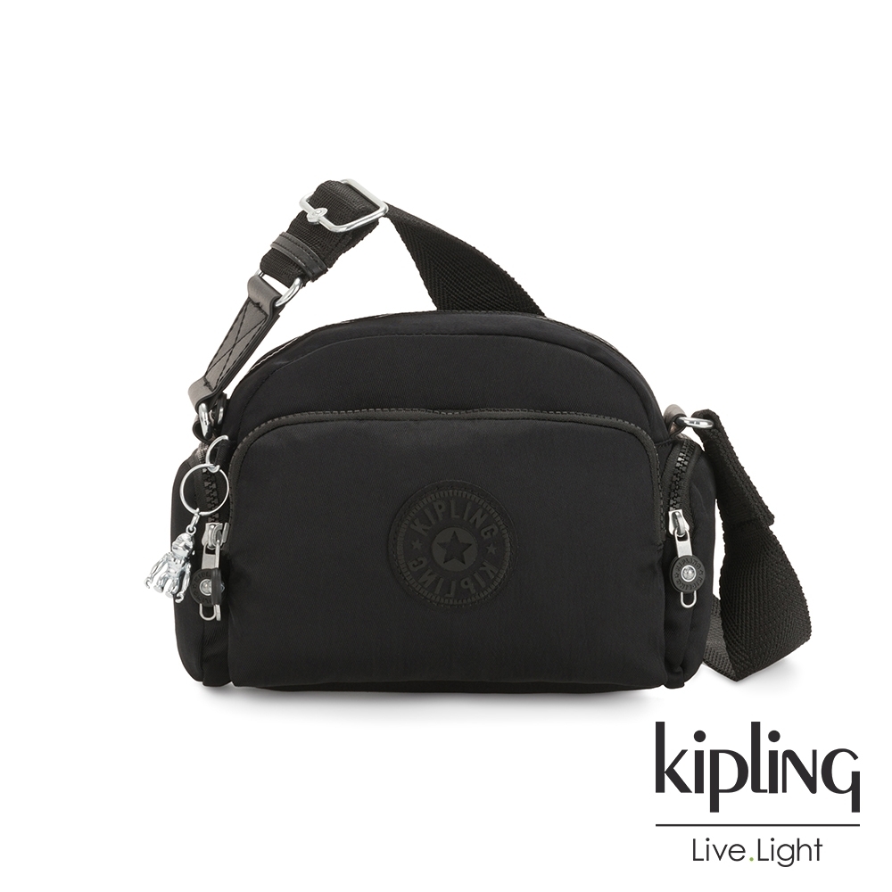 Kipling 極致低調黑隨身斜背包-JENERA S