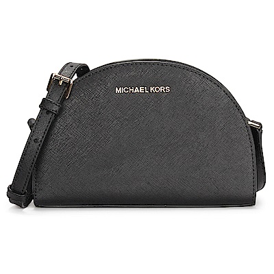 MICHAEL KORS  JET SET  防刮皮革半月造型斜背包-黑色