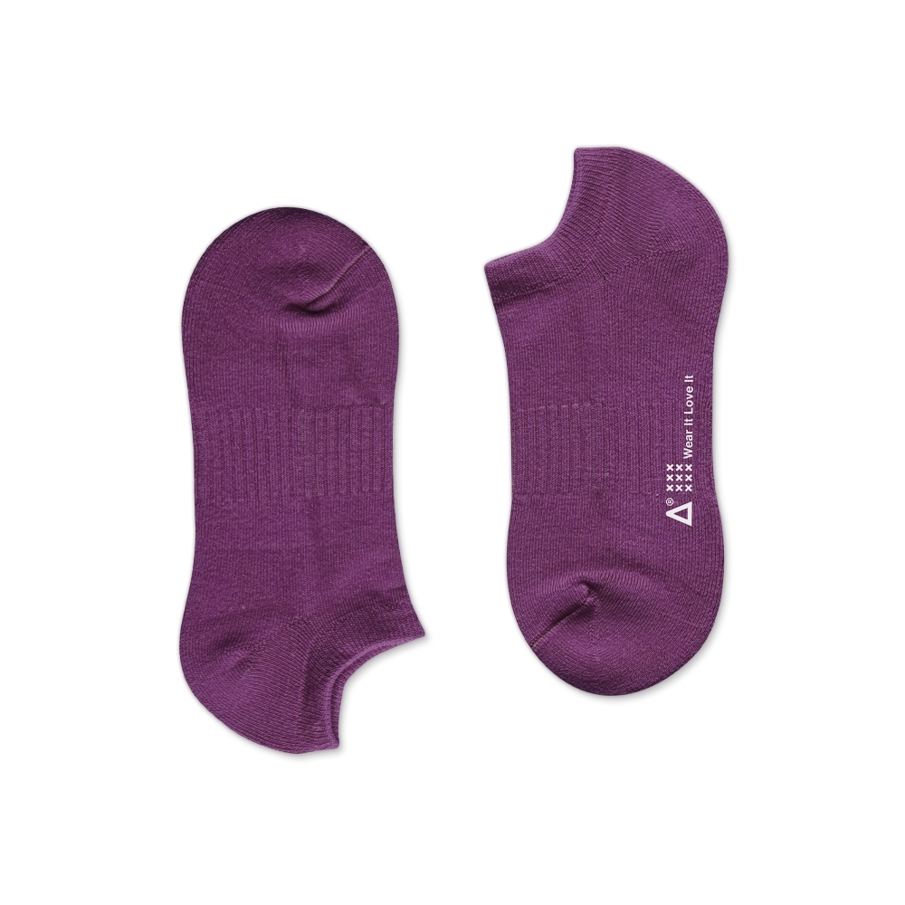 WARX除臭襪 經典素色船型襪-杜洛紫