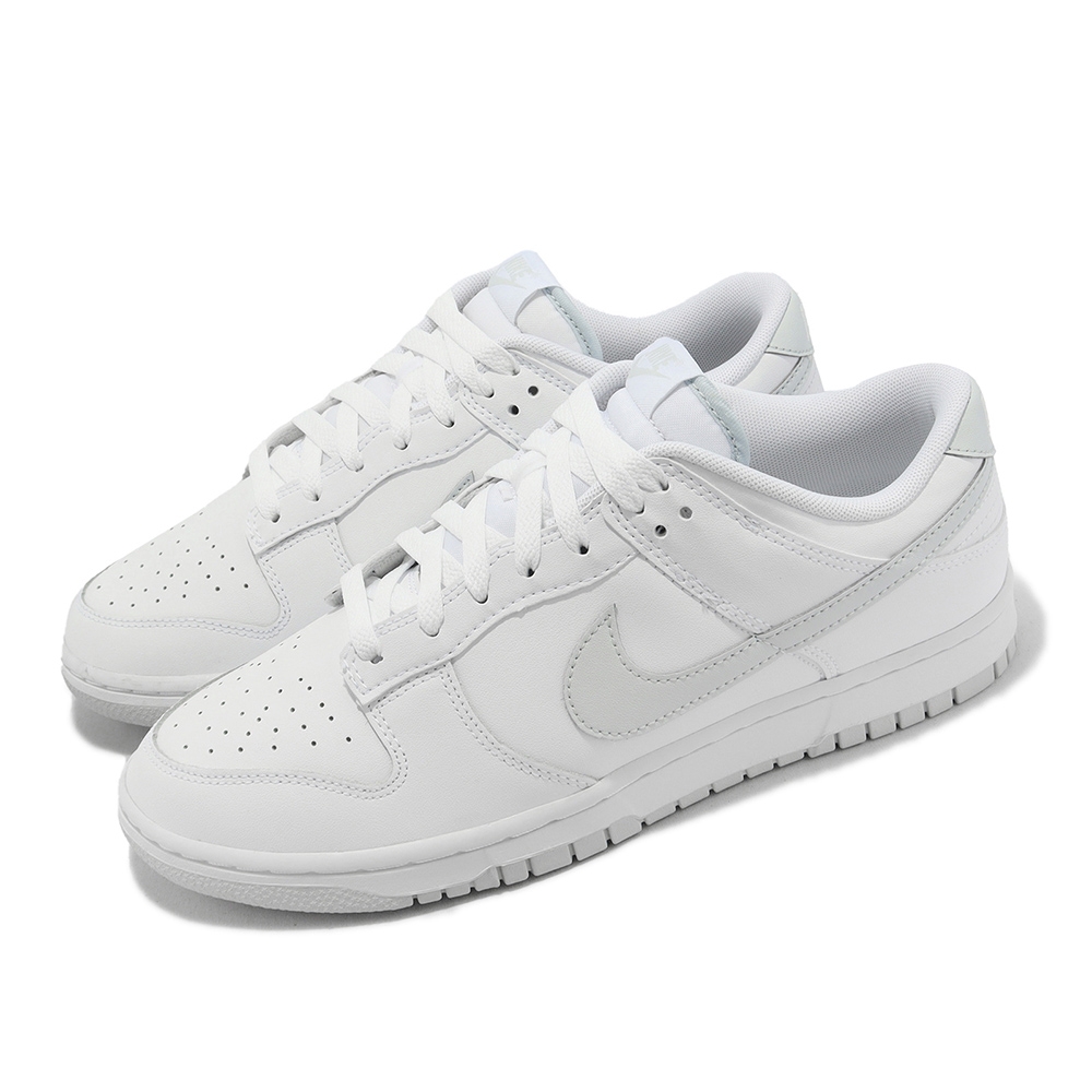 Nike 休閒鞋Dunk Low Retro 男鞋白灰經典款White Pure Platinum DV0831