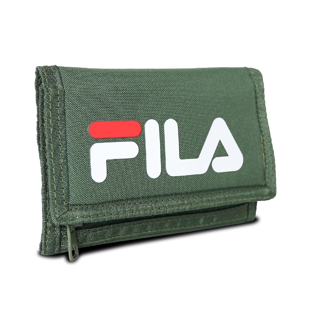 Fila 皮夾 Sport Wallet 三摺 男女款 斐樂 基本款 鈔票層 卡層 零錢袋 綠 白 PWT9012GN