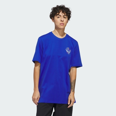 adidas 愛迪達 上衣 男款 短袖上衣 運動 三葉草 SHMOO G SS TEE1 藍 IU0091