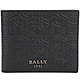 BALLY BEVYE B字母浮雕牛皮六卡對折短夾(黑色) product thumbnail 1