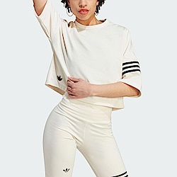 Adidas T-Shirt IM1830 女 短袖 上衣 亞洲版 經典 復古 休閒 寬鬆 柔軟 棉質 穿搭 米白