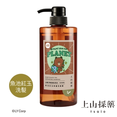 【tsaio上山採藥】LINE FRIENDS 熊大魚池紅玉修護洗髮露 600ml