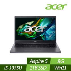 ACER 宏碁 A515-58P-599T 15.6吋效能筆電 (i5-1335U/8G/1TB PCIe SSD/Win11/特仕版)