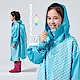 【寶嘉尼 BAOGANI】B07千鳥格背包兒童雨衣 - 藍色 product thumbnail 2