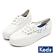 Keds TRIPLE 甜美蕾絲花厚底休閒鞋-白 product thumbnail 1