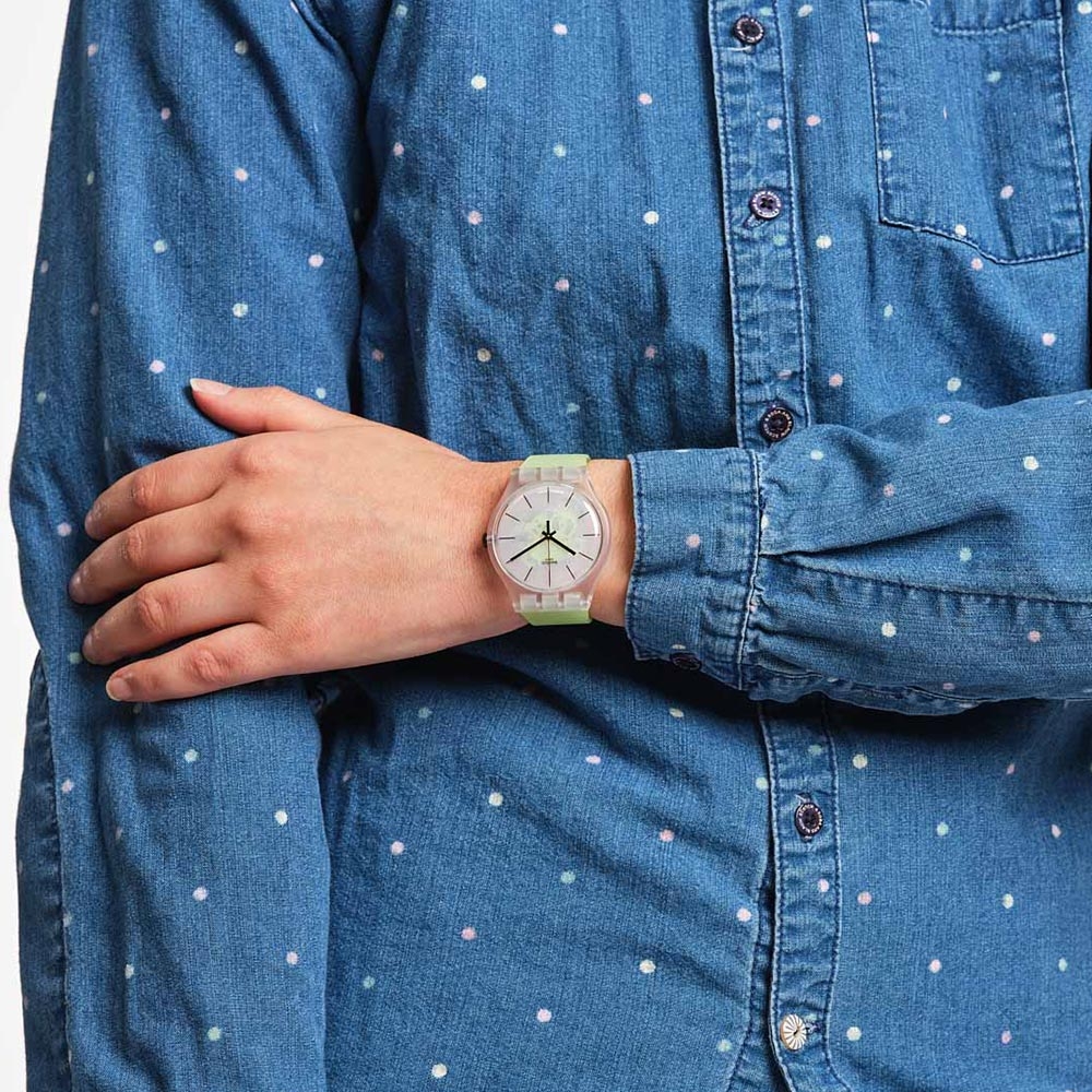 Swatch New Gent 原創系列手錶 GREEN DAZE 春意盎然(41mm)