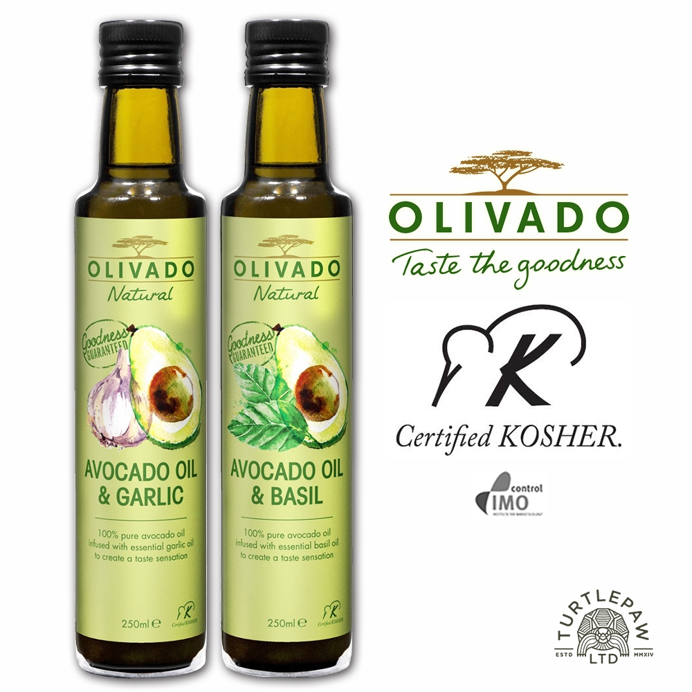 【Olivado】紐西蘭原裝進口酪梨油-大蒜/羅勒風味(250毫升/瓶)