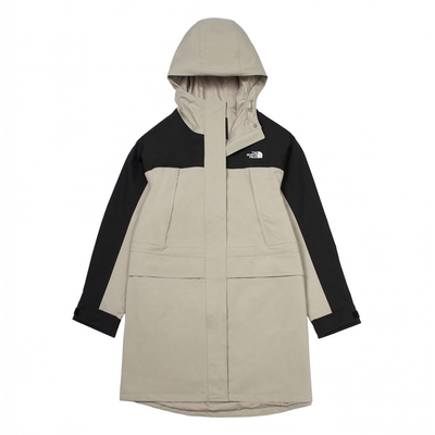 The North Face 北臉 外套 女款 運動連帽外套 衝鋒衣 防潑水 透氣 W MOUNTAIN DRYVENT 黑灰 87W35IF