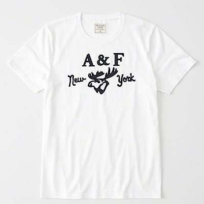 af a&f Abercrombie & Fitch 短袖 T恤 白 0952