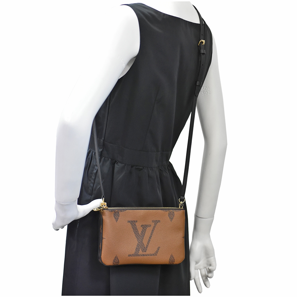 Shop Louis Vuitton MONOGRAM EMPREINTE Double Zip Pochette (M80787