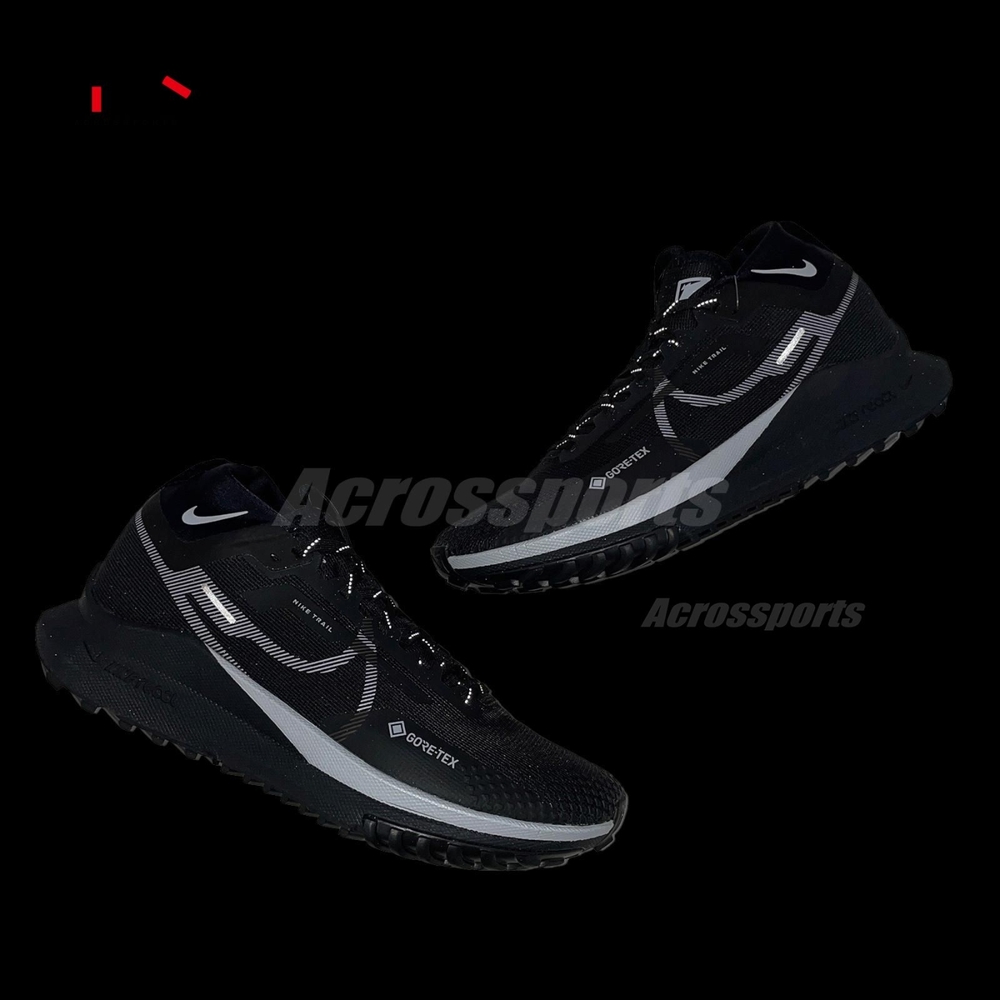 Nike 越野跑鞋React Pegasus Trail 4 GTX 黑灰男鞋防水小飛馬運動鞋