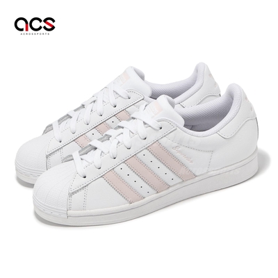 adidas 休閒鞋 Superstar W 女鞋 白 粉 皮革 貝殼頭 三葉草 經典 愛迪達 IE3001