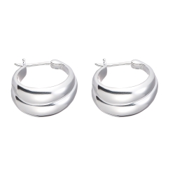 Georg Jensen 喬治傑生 - CURVE 純銀耳環 M