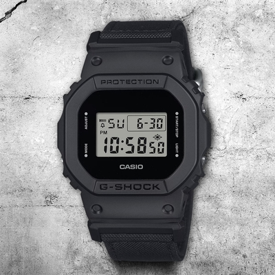 CASIO 卡西歐 G-SHOCK 尼龍錶帶 電子手錶 新春送禮 DW-5600BCE-1