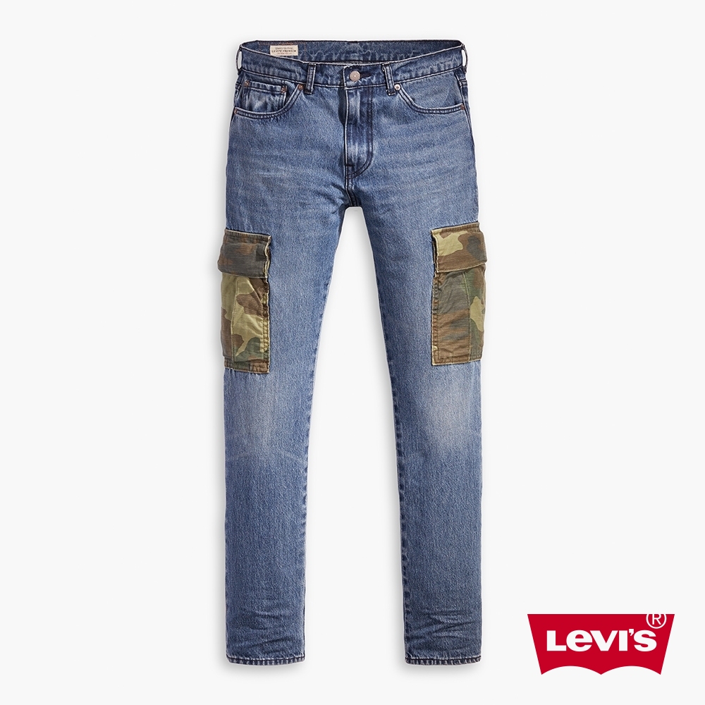 Levis 男款 511 低腰修身窄管牛仔褲 迷彩軍裝口袋拼接