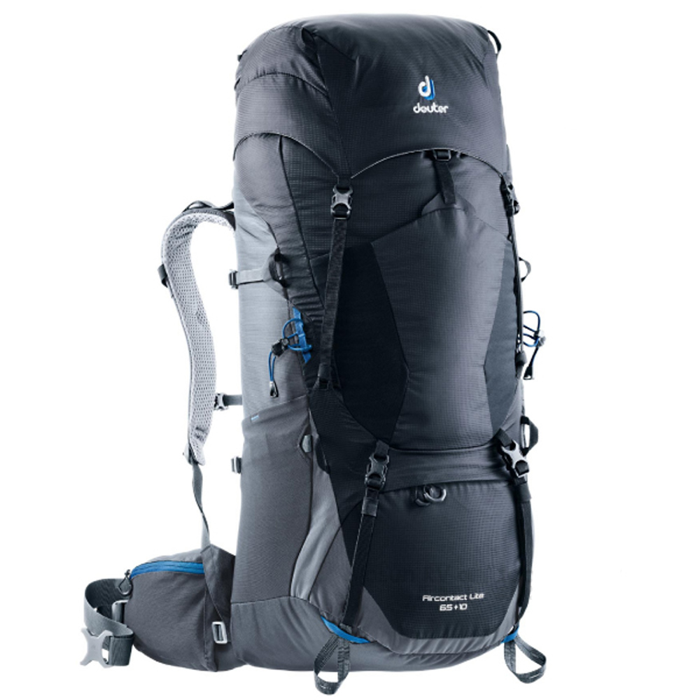 德國Deuter Aircontact Lite 65+10L 專業輕量拔熱透氣背包_黑| 運動