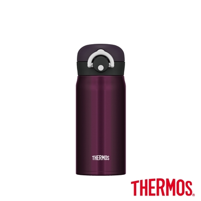 THERMOS膳魔師不鏽鋼真空輕巧變保溫瓶0.35L(JNR-350)-M-BK(午夜黑)