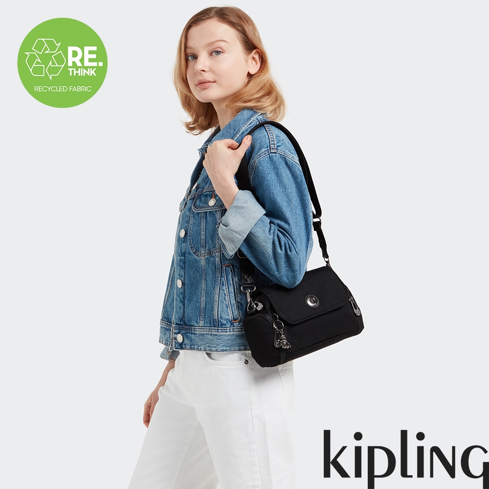 Kipling 經典百搭黑側肩多袋隨身包-DANITA | 斜/肩背包| Yahoo奇摩購物中心
