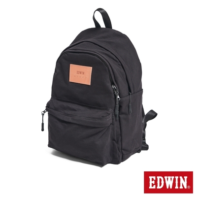 EDWIN 防潑水後背包-中性款-黑色