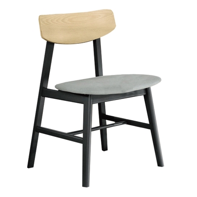 文創集 蘿克雙色棉麻布實木餐椅二入組合(二張餐椅組合販售出貨)-44x52x77cm免組