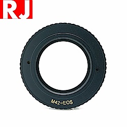 RJ製造M42轉EOS鏡頭轉接環(有檔板遮蔽環;將M42鏡頭接到Canon佳能EOS即EF/EF-S接口相機)M42-EOS M42轉EF M42-EF