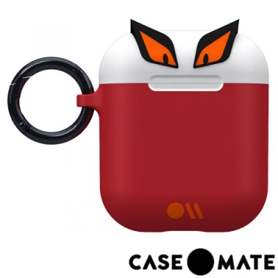 美國 CASE●MATE AirPods 可愛怪物保護套 - 狠角色的艾吉 - 白/紅