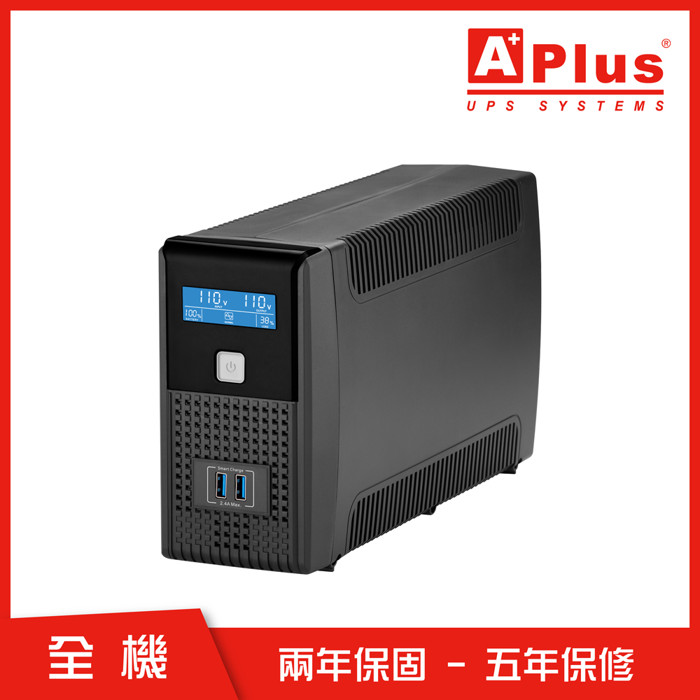 [領券折]特優Aplus 在線互動式UPS Plus1L-US600N(600VA/360W)