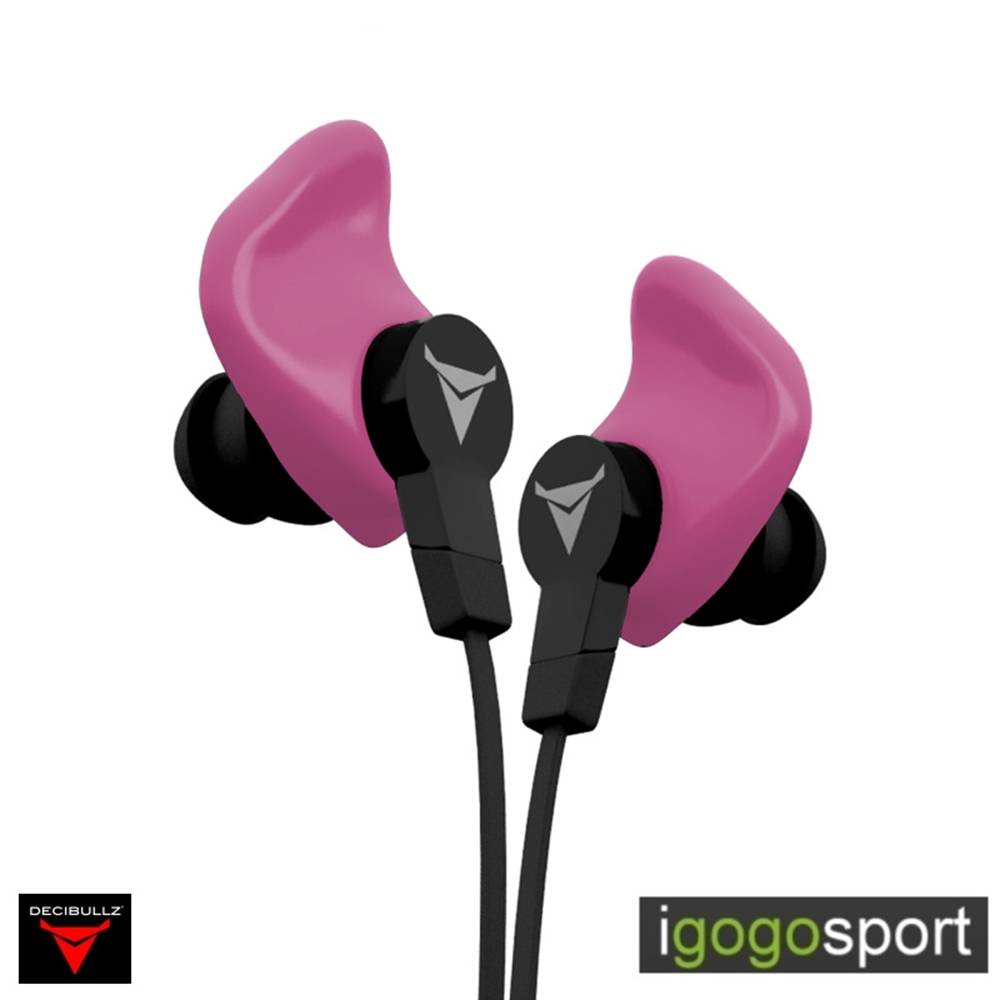 美國 Decibullz 客製化運動耳機-粉紅