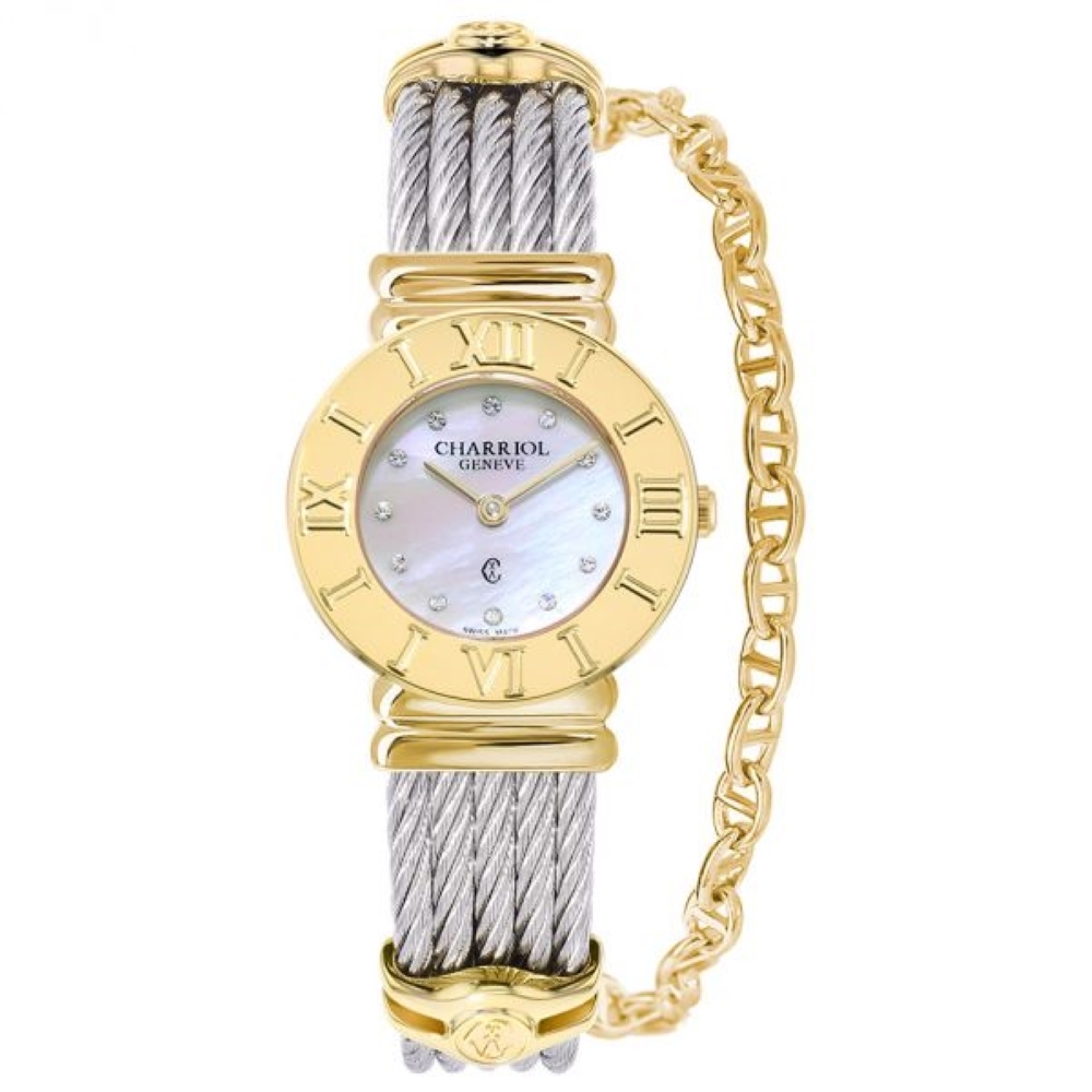 CHARRIOL ST-TROPEZ 經典珍珠母貝腕錶 (028RY.540.462)x24.5mm
