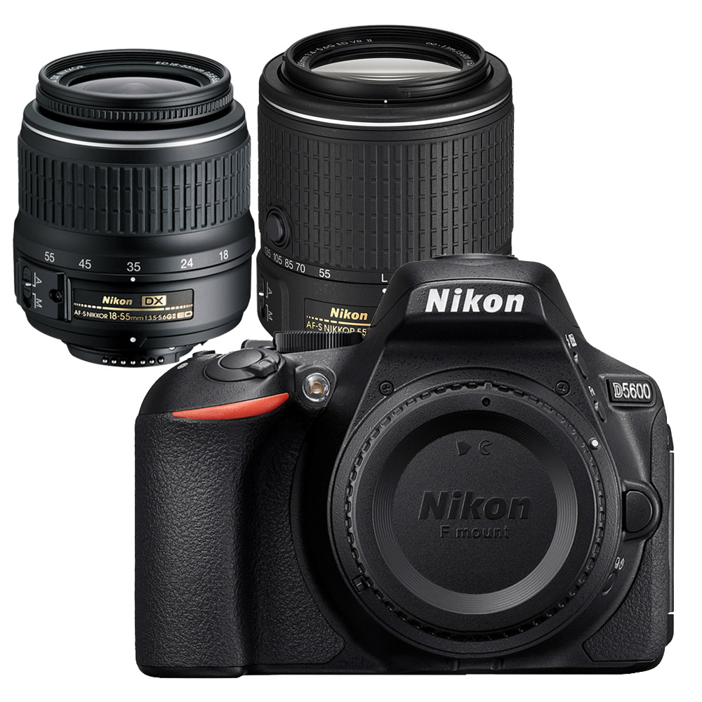NIKON D5600+18-55mm+55-200mm VR II 雙鏡組*(中文平輸)