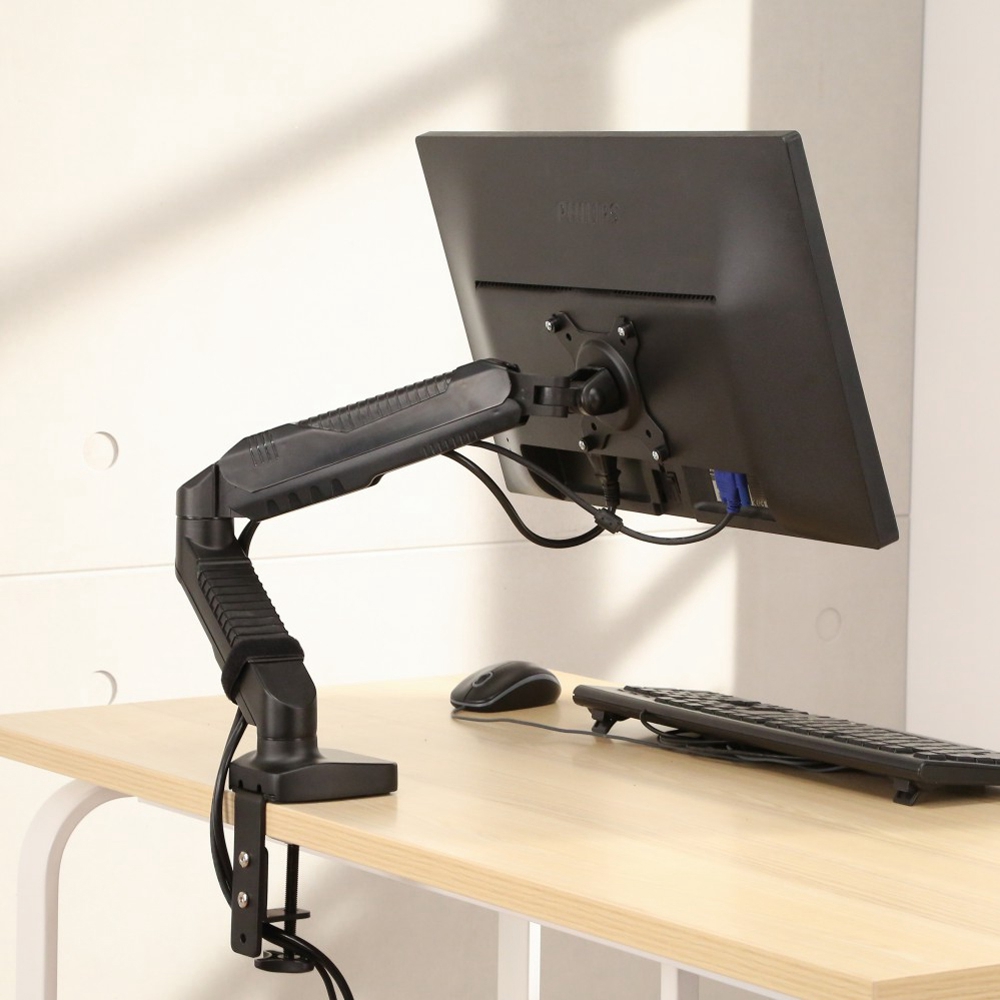 LOGIS邏爵 顯示器伸縮掛架 螢幕支架 桌夾增高 角度高度可調 彈簧懸臂