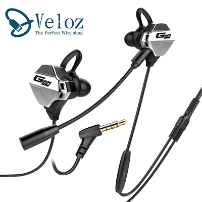 Veloz 高音質入耳式附麥克風電競耳機(velo-47)