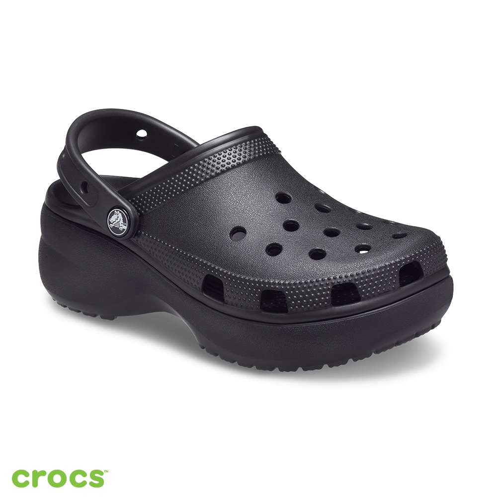 Crocs 卡駱馳 (女鞋) 經典厚底克駱格-206750-001