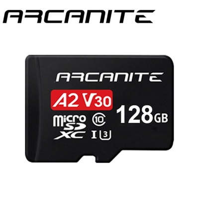 ARCANITE MicroSDXC U3 V30 A2 128GB記憶卡